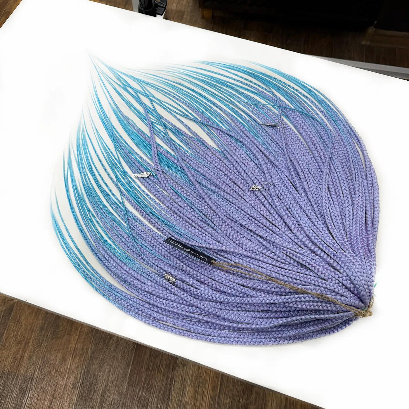 DE  Braids LAVANDER/MINT STOCK 50 cm