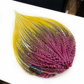 DE Textured braids PLUM/PURPLE/YELLOW