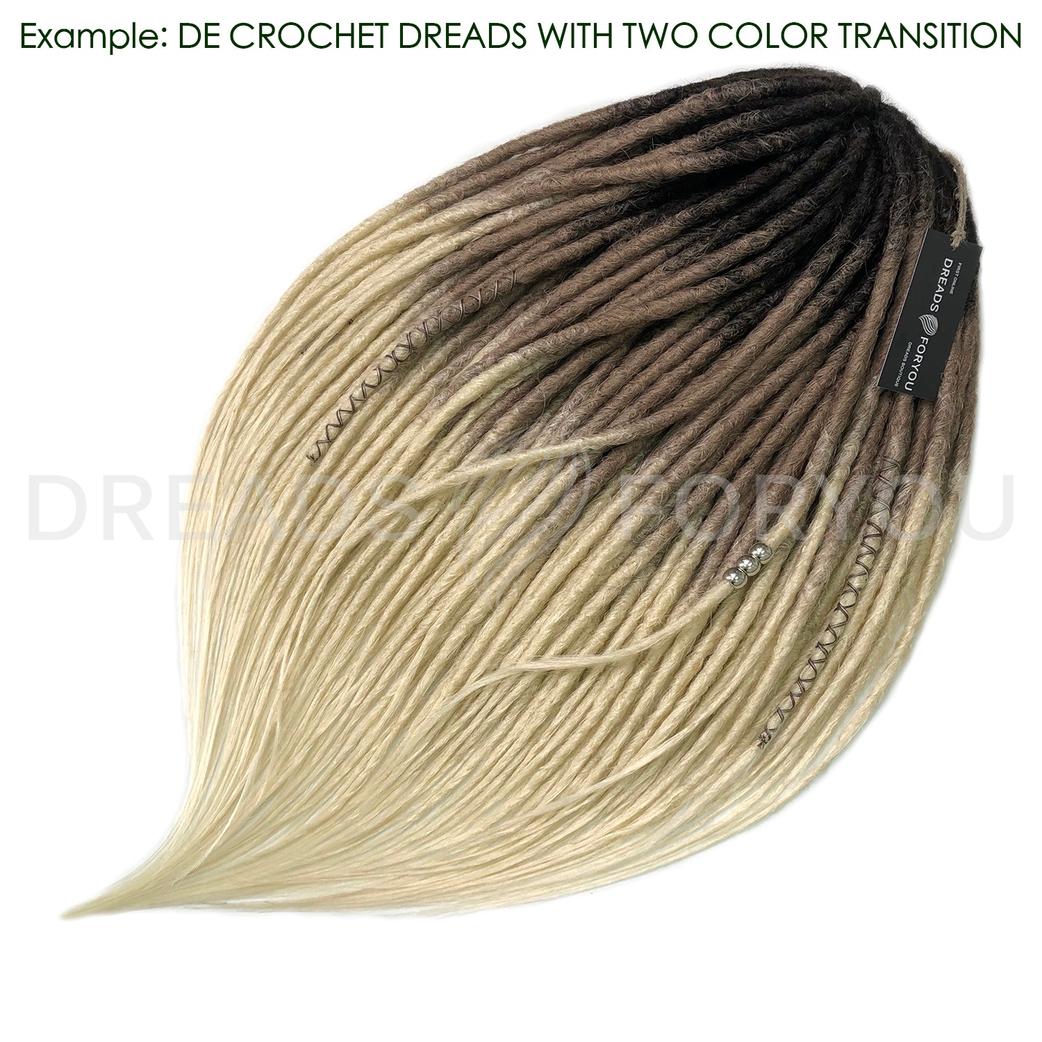 Custom dreads with two color transition