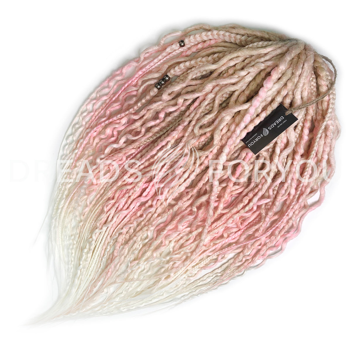 Textured Dreads + Crochet Dreads + DE Braids 613/L-PINK/WHITE