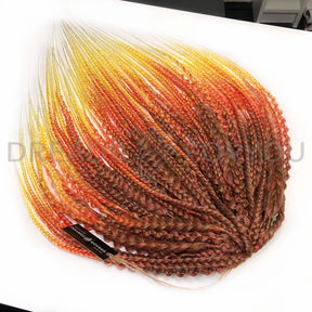 DE Textured braids Red/Yellow/White STOCK