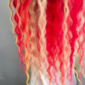 DE Curl dreads Mix 1B/red/T4/22 STOCK 60 cm
